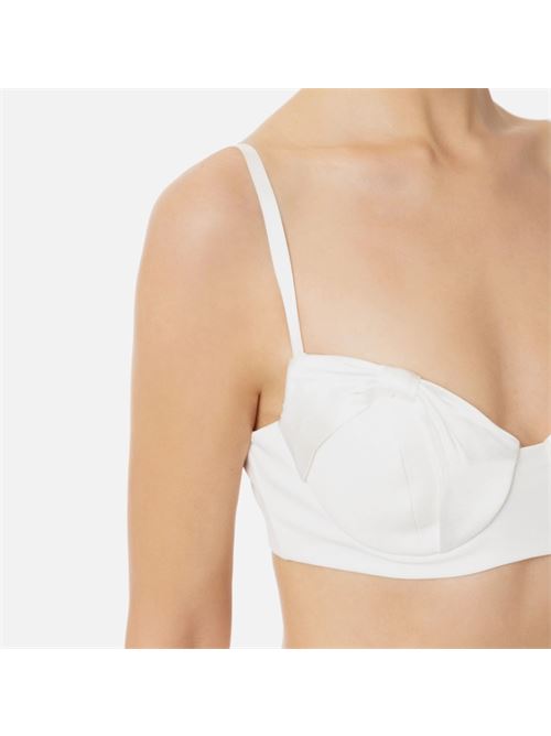 Crepe top with satin bows ELISABETTA FRANCHI | TO03051E2.360